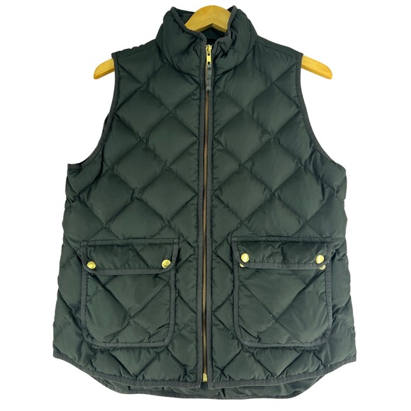 J.Crew Jackets & Blazers - J.Crew Womens Excursion Quilted Down Minimalist Puffer Vest Black Preppy Size M